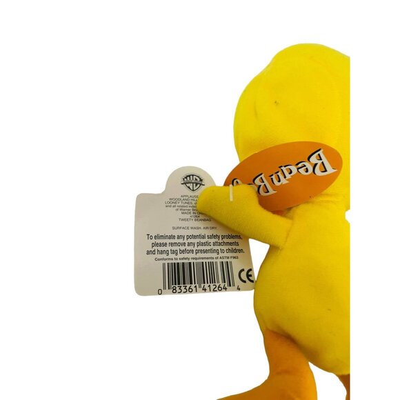 Looney Tunes Tweety Suction Cup Plush Bean Bag Yellow Orange 8in - Picture 13 of 15